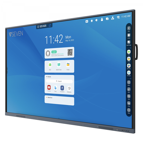 V7 Interactive Flat Panel (IFP) - 65 Inch 4K Android 11 Display 4GB/32GB