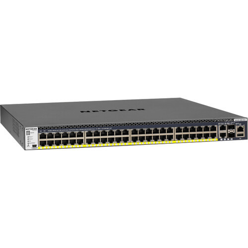 Netgear M4300-52G-PoE+ 50-Port 1G/10G PoE+ Compliant Managed Network Switch with SFP+