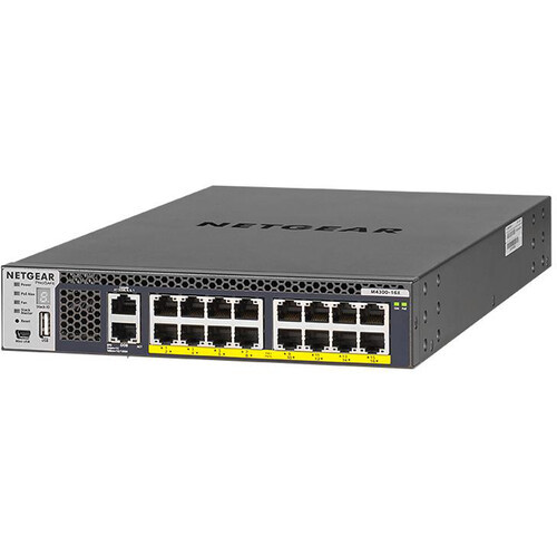 Netgear M4300-16X 16-Port 10G PoE+ Compliant Managed Network Switch (199W)