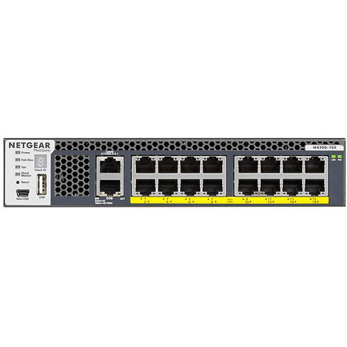 Netgear M4300-16X 16-Port 10G PoE+ Compliant Managed Network Switch (199W)