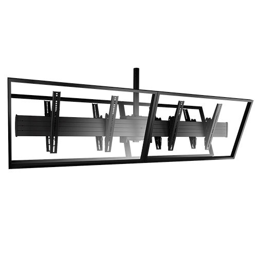 Chief FUSION LCB2X1U Large Back to Back Ceiling Mountable 2 x 1 Menu Board Mount for 40 to 55" Displays (Black)