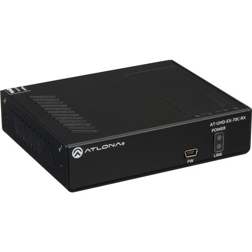 Atlona AT-UHD-EX-70C-RX 4K/UHD HDMI Over HDBaseT Receiver with Control and PoE (70m)