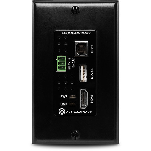 Atlona AT-OME-EX-TX-WP Omega 4K HDMI/USB Wall Plate Transmitter (330')