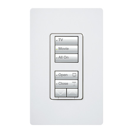 Lutron RadioRA 2 seeTouch LED+ Hybrid Keypad - Dual Group with Raise/Lower