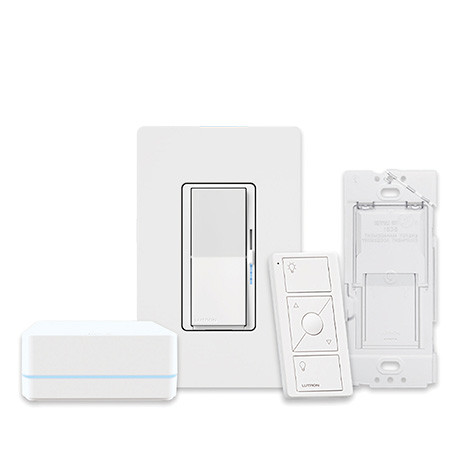 Lutron DVRF-BDG-1D Diva Smart Dimmer Switch Starter Kit for the Caséta System with Smart Hub and Pico Remote