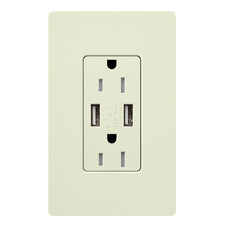 Lutron SCR-15-UBTR-BI 15 Amp USB Receptacle