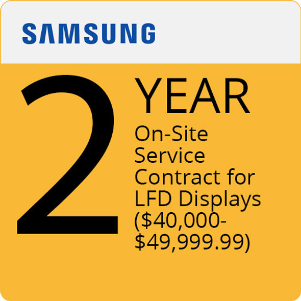 Samsung 2 Yr Ext Warranty for Smart Signage Models $20000-$39999 Map Range