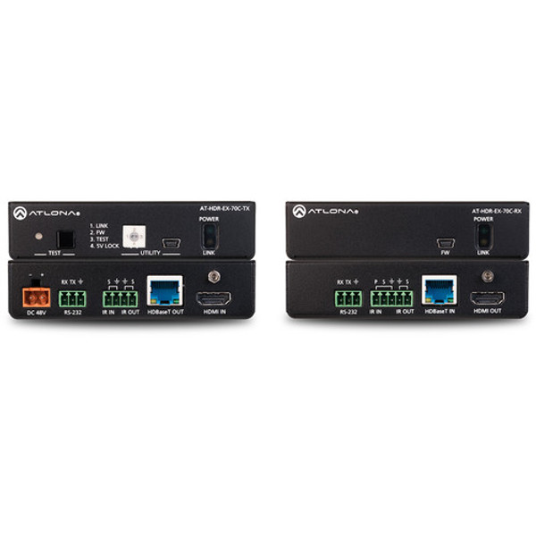 Atlona AT-HDR-EX-70C-KIT 4K HDR Transmitter and Receiver Set with IR, RS-232, and PoE