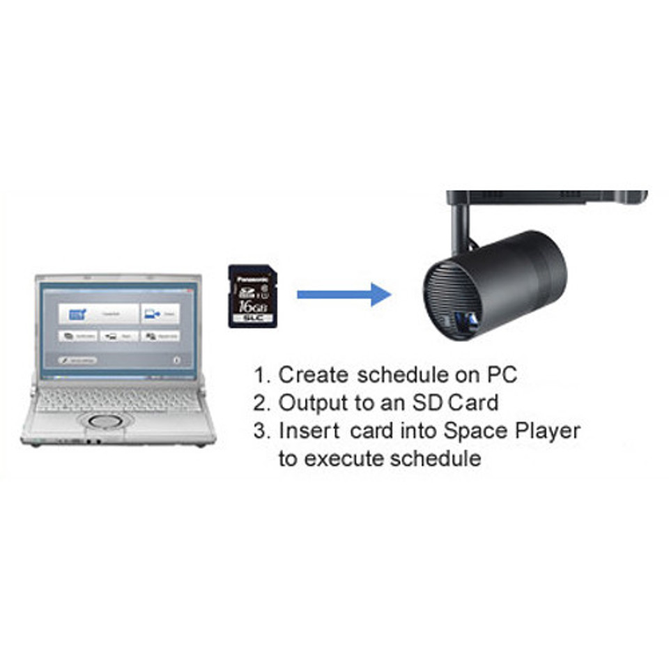 Panasonic PT-JX200F XGA 2000-Lumen Space Player DLP Direct-Mount Projector (White)