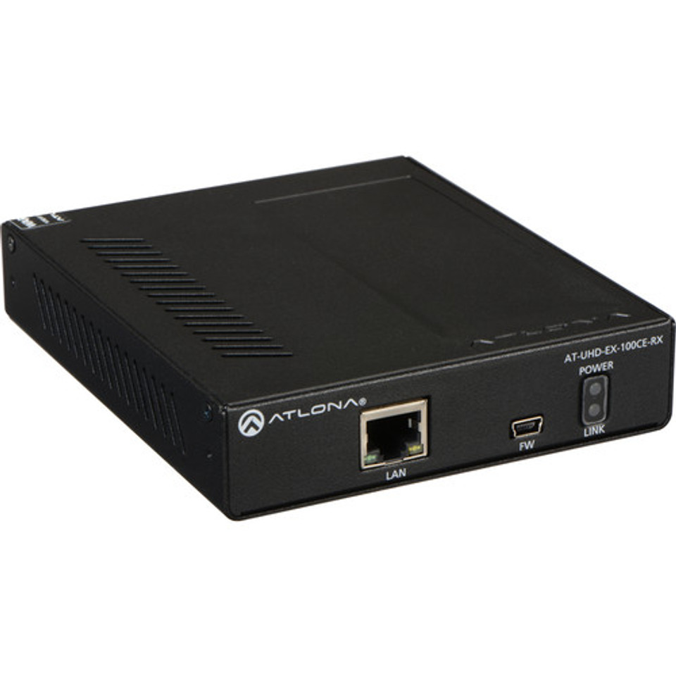Atlona AT-UHD-EX-100CE-RX 4K/UHD HDMI Over HDBaseT Receiver with Control and PoE (100m)