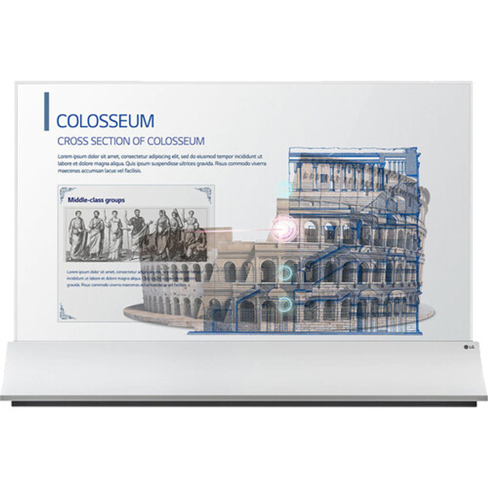 LG EW5PG-S 55" Class Full HD Transparent OLED Signage Display