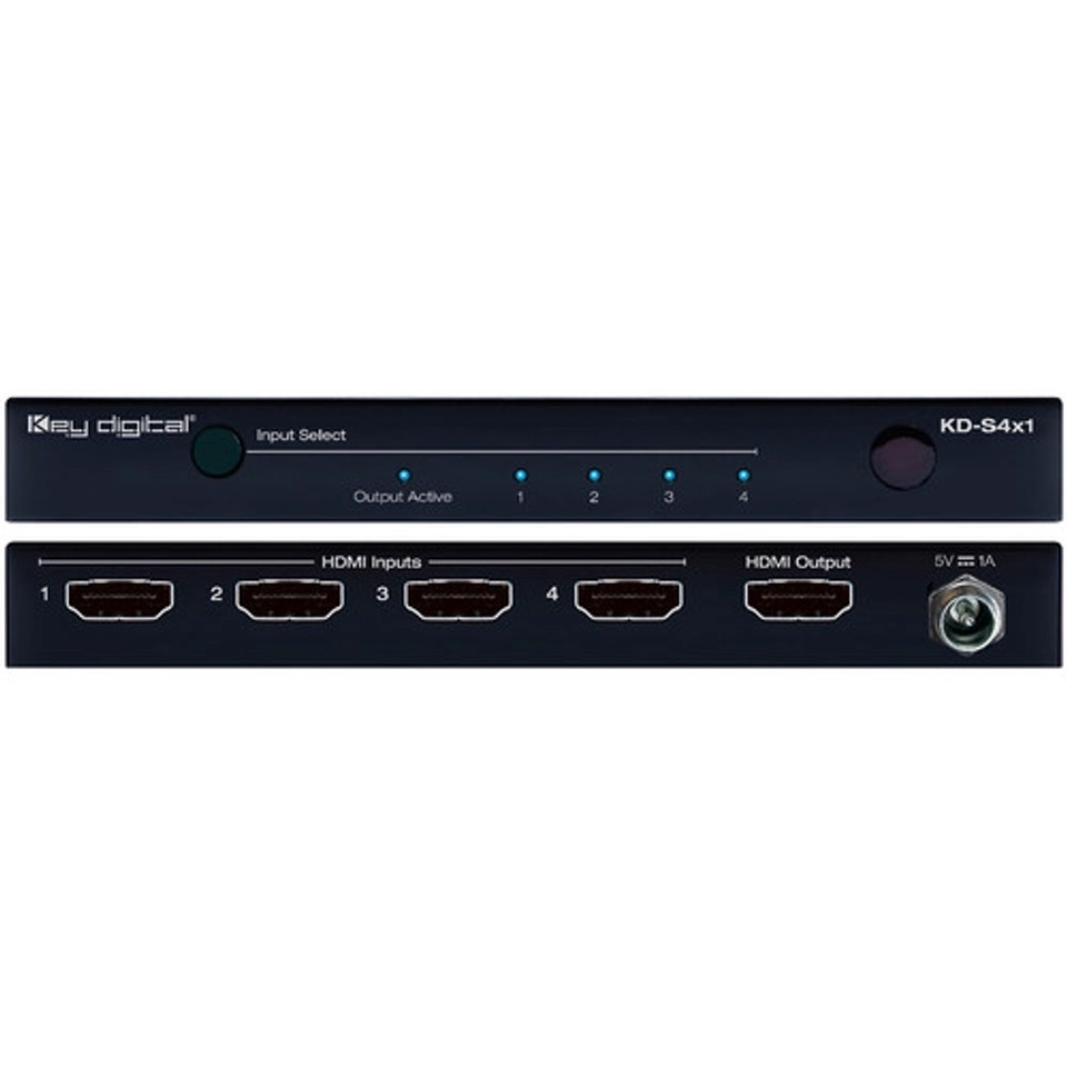 Key Digital KD-S4X1 4x1 4K HDMI Switcher Key Digital KD-S4X1 4x1 4K HDMI Switcher