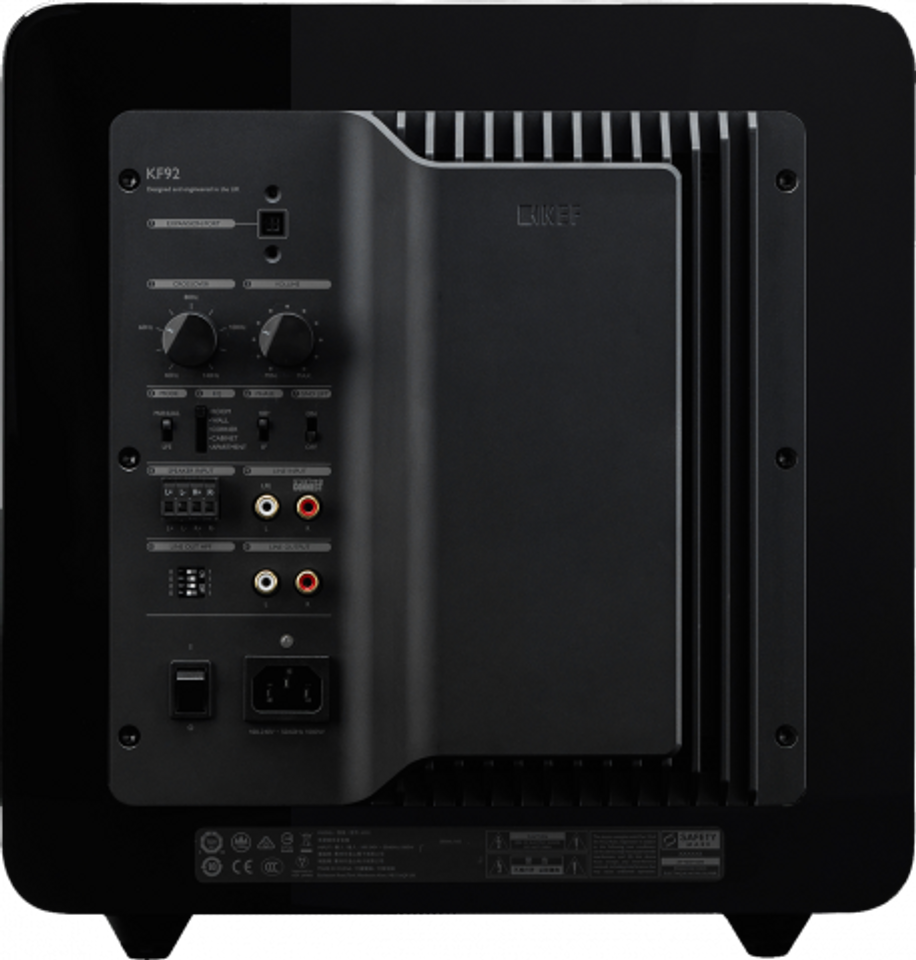 KEF KF92 Dual 9" Twin Force 1000 Watt Class-D Powered Subwoofer Black