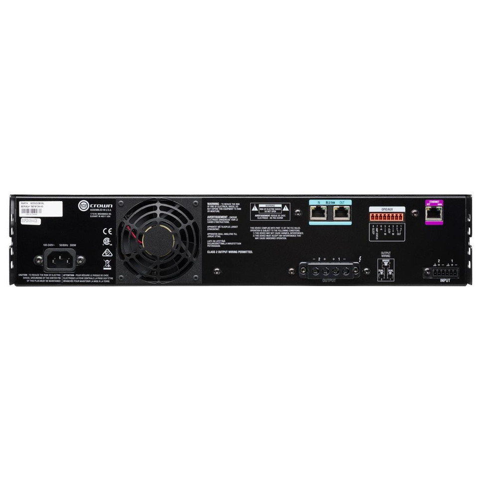 Crown Audio CDi 2X300BL DriveCore Series 2-Channel 2x300W Power Amplifier with BLU Link & Analog Input