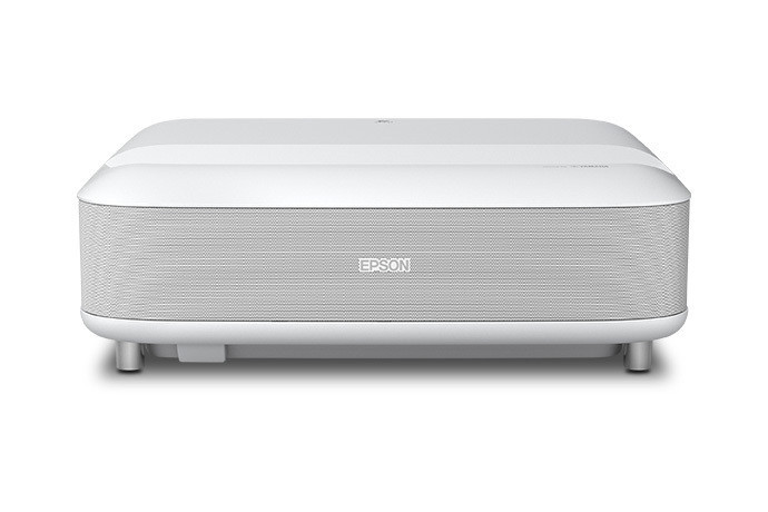 Epson EpiqVision Ultra LS650 Ultra Short Throw 3-Chip 3LCD Smart Streaming Laser Projector, 4K PRO-UHD, HDR, 3,600 Lumens, up to 120", Epson Setting Assistant, Android TV, Sound by Yamaha - White