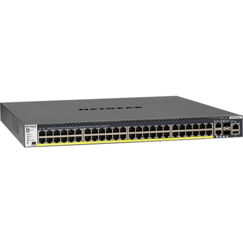Netgear M4300-52G-PoE+ 50-Port 1G/10G PoE+ Compliant Managed Network Switch with SFP+ Netgear M4300-52G-PoE+ 50-Port 1G/10G PoE+ Compliant Managed Network Switch with SFP+