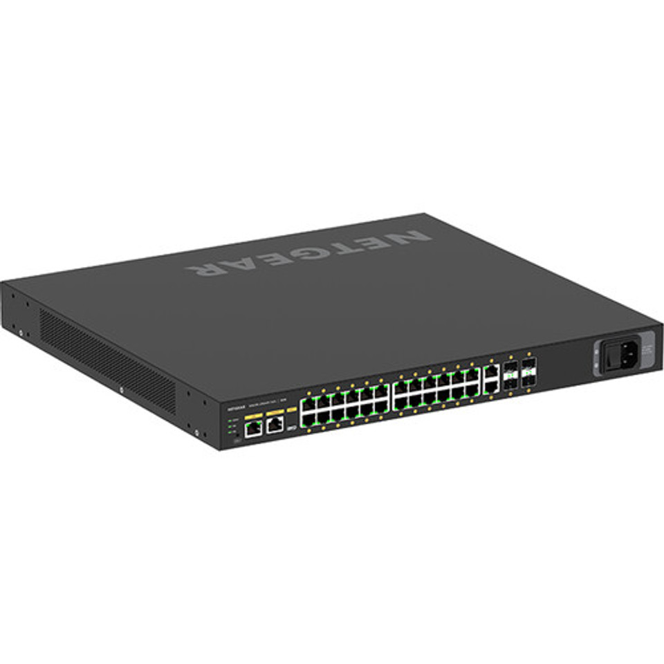 Netgear AV Line M4250 GSM4230PX-TAANAS 24-Port Gigabit PoE+ Compliant Managed Network Switch with SFP+ (480W) Netgear AV Line M4250 GSM4230PX-TAANAS 24-Port Gigabit PoE+ Compliant Managed Network Switch with SFP+ (480W)