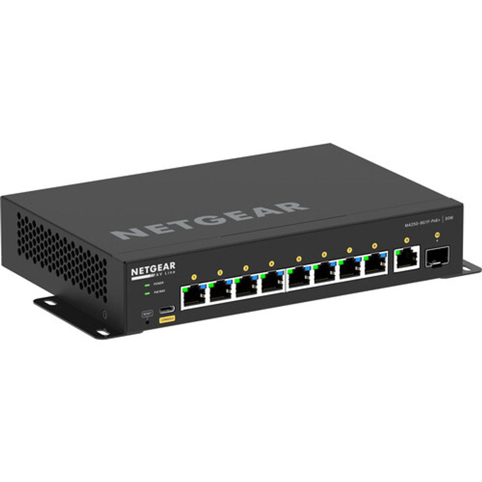 Netgear AV Line M4250 GSM4210PD-100NAS 8-Port Gigabit PoE+ Compliant Managed AV Switch with SFP (110W)
