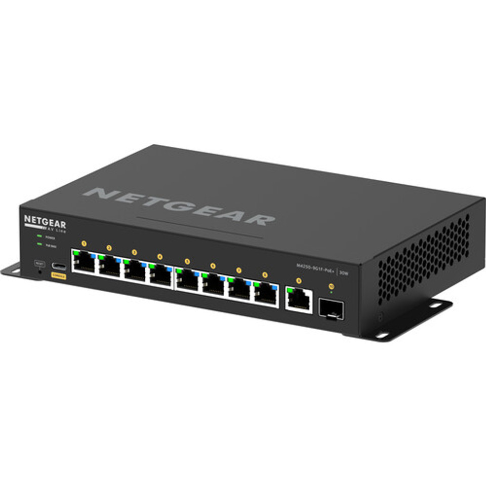 Netgear AV Line M4250 GSM4210PD-100NAS 8-Port Gigabit PoE+ Compliant Managed AV Switch with SFP (110W)