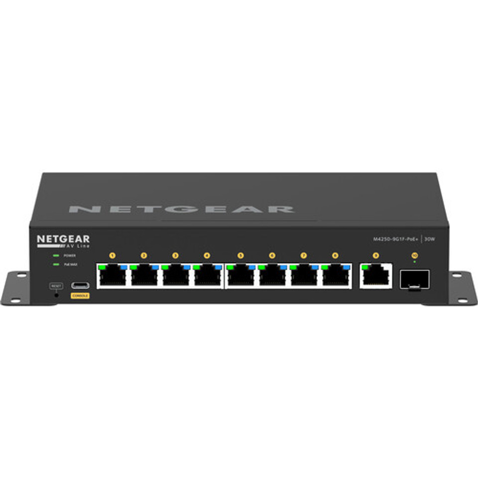 Netgear AV Line M4250 GSM4210PD-100NAS 8-Port Gigabit PoE+ Compliant Managed AV Switch with SFP (110W)