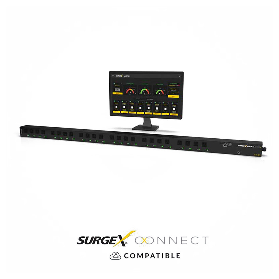 SurgeX SX-VS-1624 Vertical Series Plus Smart 16A 24IEC Outlet PDU - No Surge Protection SurgeX SX-VS-1624 Vertical Series Plus Smart 16A 24IEC Outlet PDU - No Surge Protection