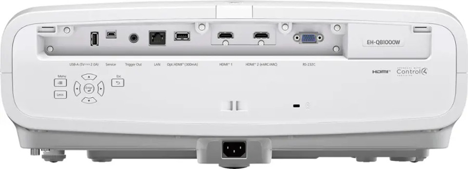Epson - QB1000 4K HDR 3,300 Lumen 3LCD Laser Projector - White