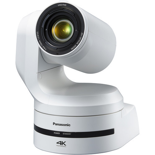 Panasonic AW-UE150 4K 60p PTZ Camera black body front view with 1-inch MOS sensor lens 5