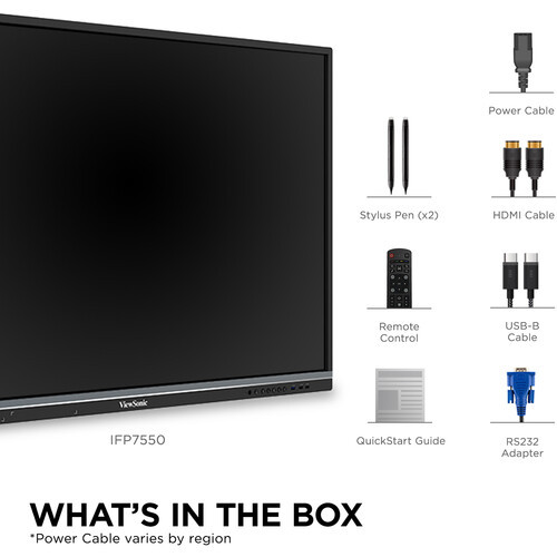 ViewSonic ViewBoard IFP7550 75" UHD 4K Interactive Display