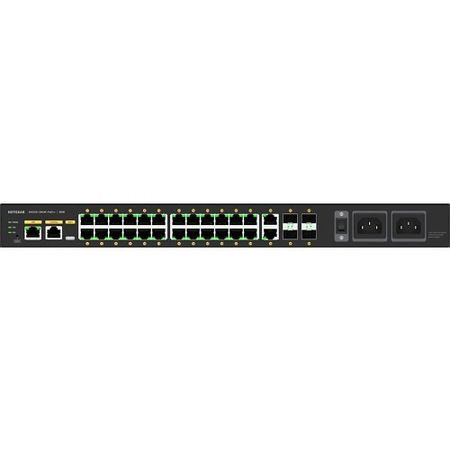 Netgear GSM4230UP M4250-26G4F-PoE++ AV Line 24x1G Ultra90 PoE++ 802.3bt 1,440W 2x1G and 4xSFP Managed Switch
