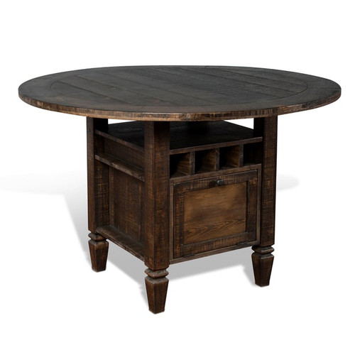 Purity Craft Allure Dark Brown Round Counter Height Table