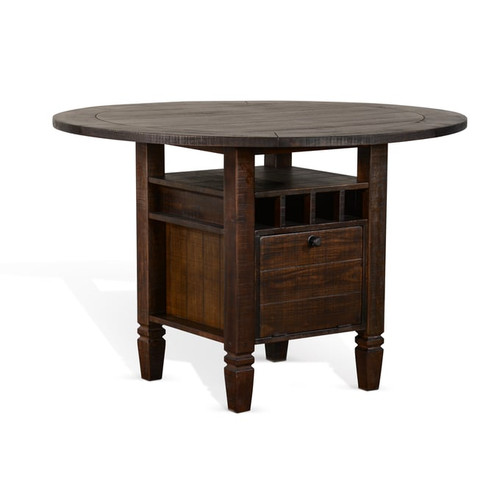 Purity Craft Allure Dark Brown Round Counter Height Table