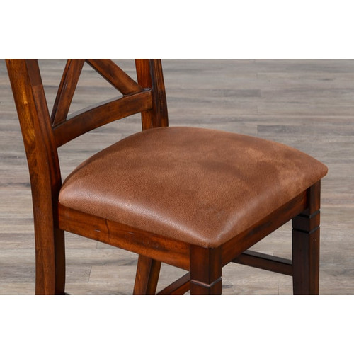 2 Purity Craft Seraphica Dark Brown Cross Back Chairs
