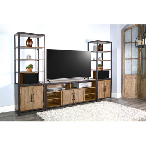 Purity Craft Rose Antique Brown Entertainment Center Wall