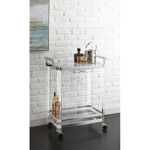 Steve Silver Aerin Chrome Server Cart