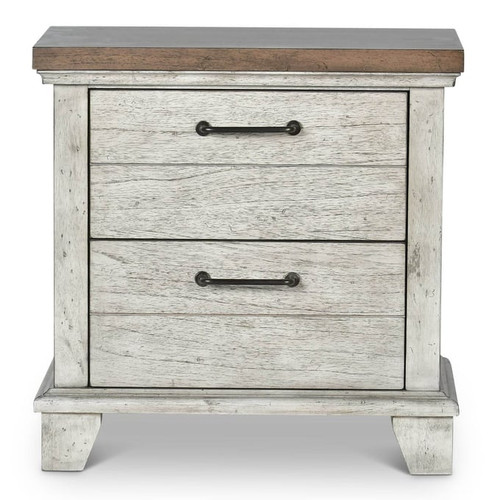 Steve Silver Bear Creek Whitewashed Grey Nightstand