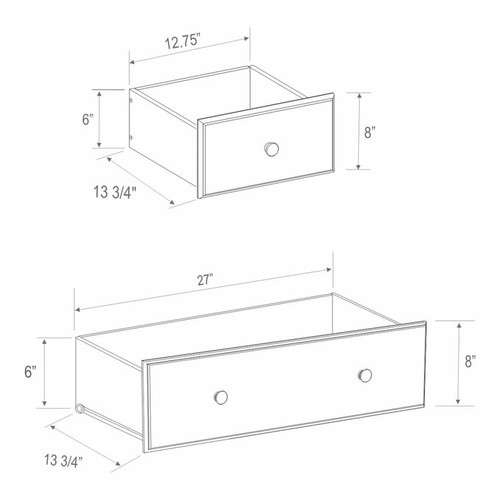 Palace Imports White Solid Wood 6 Drawer Chests