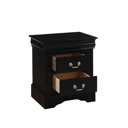 Acme Furniture Louis Philippe III Black Nightstand