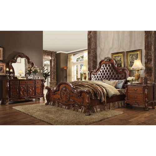 Acme Furniture Dresden Cherry Oak Gold Beds