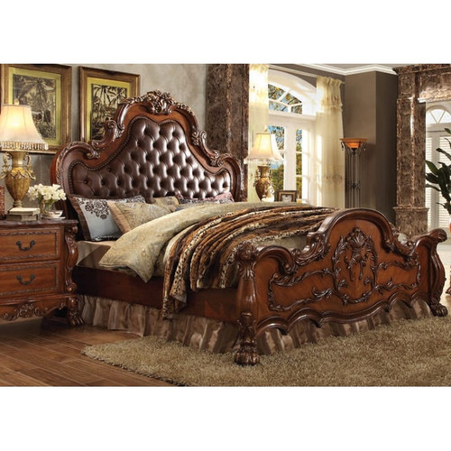 Acme Furniture Dresden Cherry Oak Gold Beds