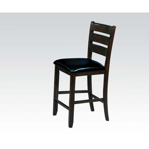 2 Acme Furniture Urbana Black Espresso Counter Height Chairs