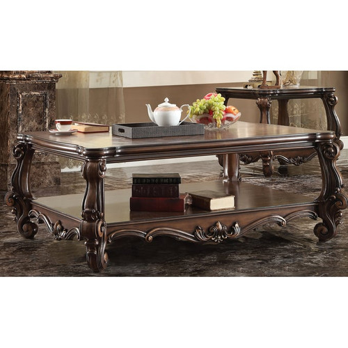 Acme Furniture Versailles Cherry Wood Oak Coffee Tables