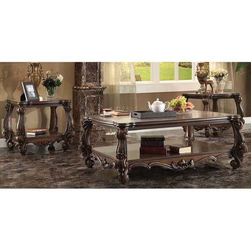 Acme Furniture Versailles Cherry Wood Oak Coffee Tables