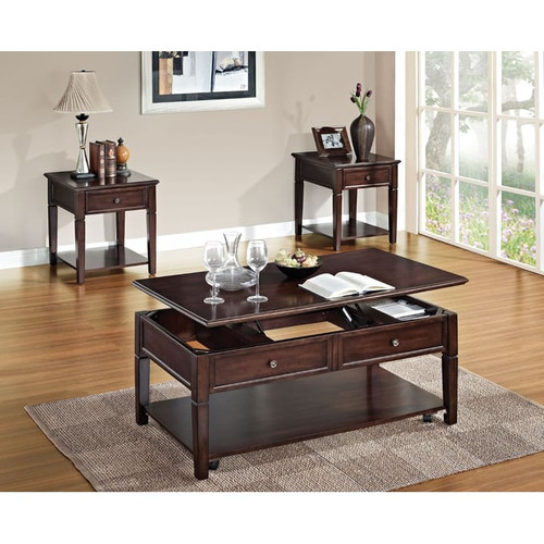 Acme Furniture Malachi Walnut Coffee Table with Lift Top