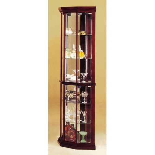 Acme Furniture Huxley Cherry Corner Curio Cabinet