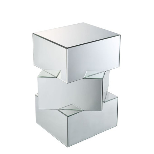 Acme Furniture Dominic Mirrored Square End Table