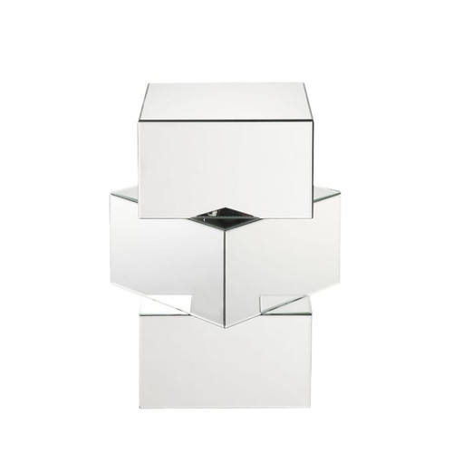 Acme Furniture Dominic Mirrored Square End Table