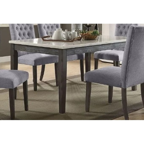 Acme Furniture Merel White Gray Oak Dining Table