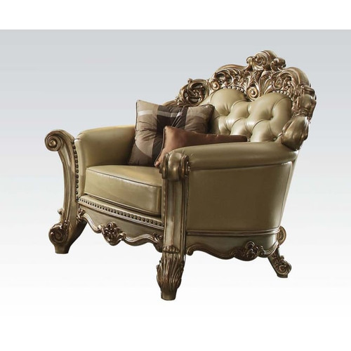 Acme Furniture Vendome Bone Gold Patina Chair