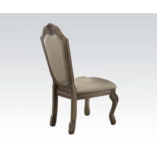 2 Acme Furniture Chateau De Ville Antique White Side Chairs