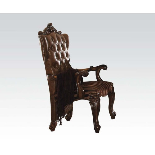 2 Acme Furniture Versailles Light Brown Cherry Oak Arm Chairs